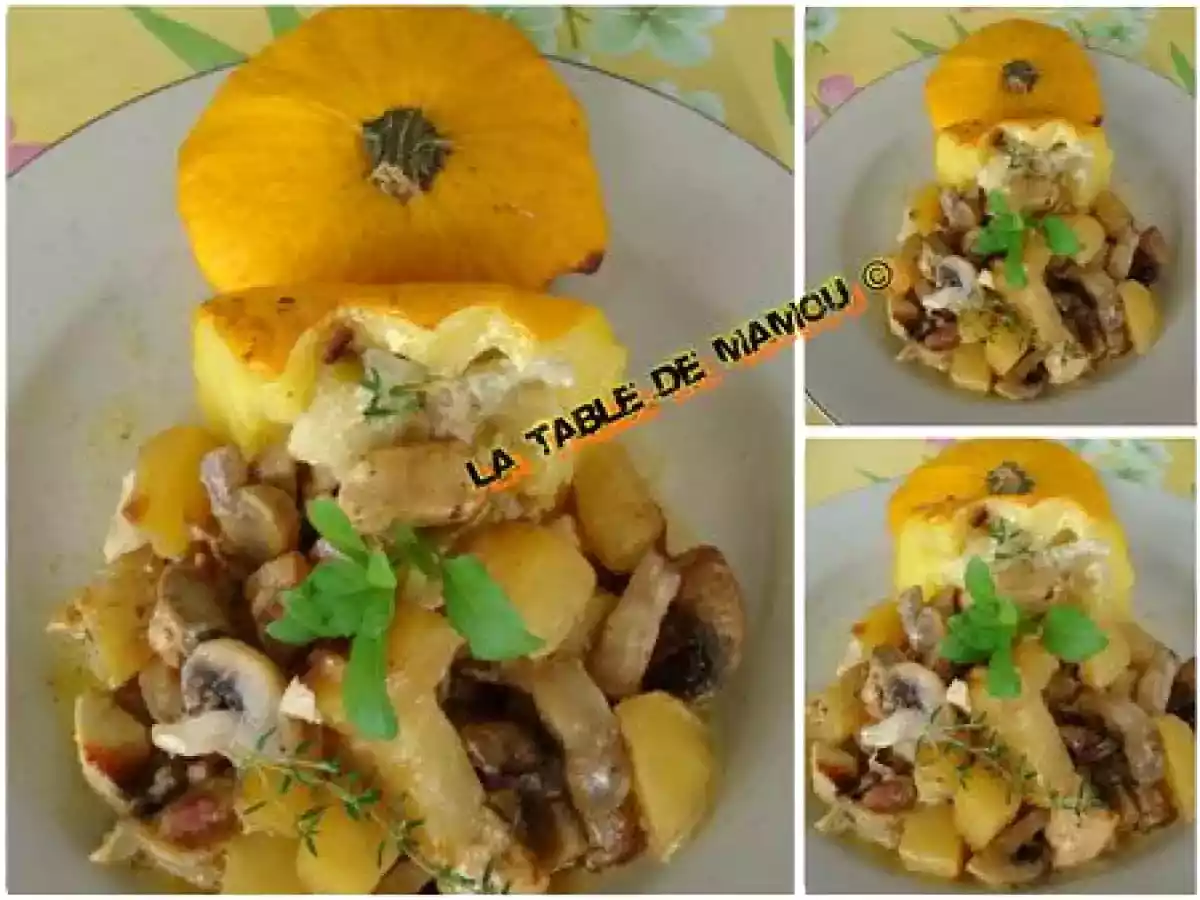 Pâtisson farci au poulet