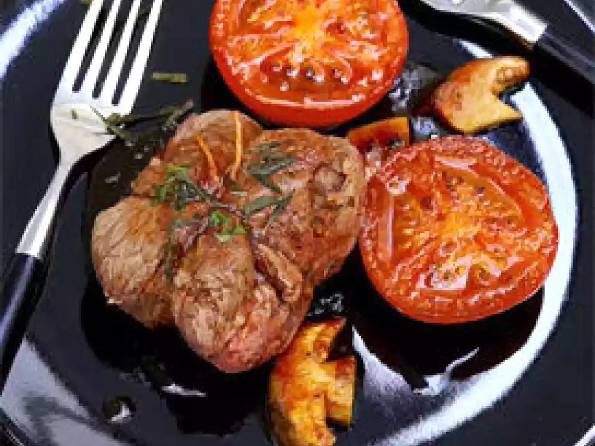 Paupiettes de boeuf et tomates aux cèpes