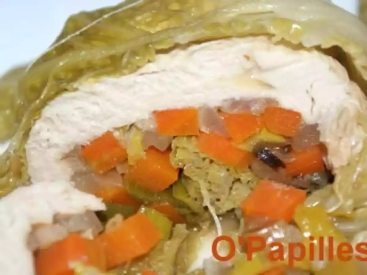 Paupiettes de chou aux petits légumes