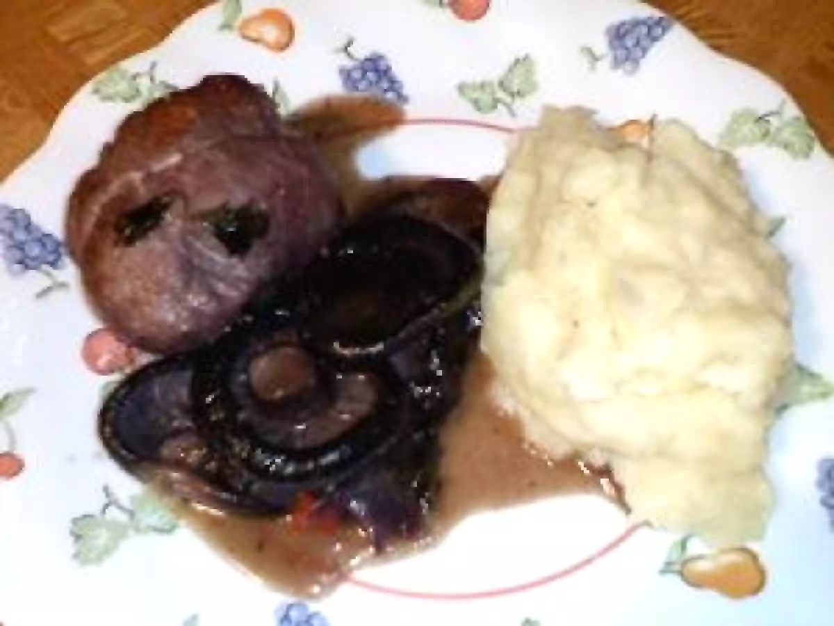 Paupiettes de porc aux champignons parfumés, Gingembre, Miel et Vin