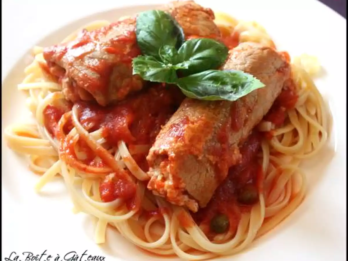 Paupiettes de veau au prosciutto et à la mozzarella