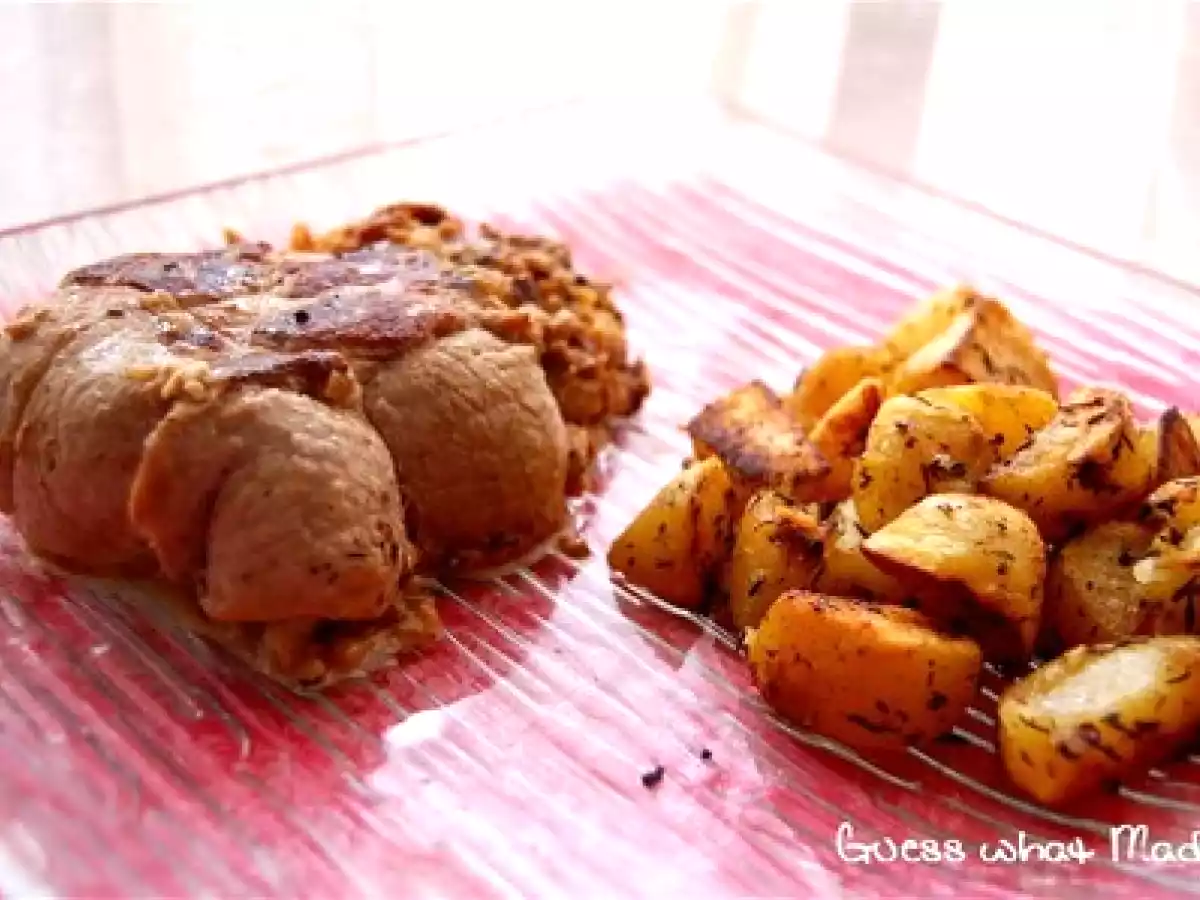 Paupiettes de veau aux champignons et au chèvre