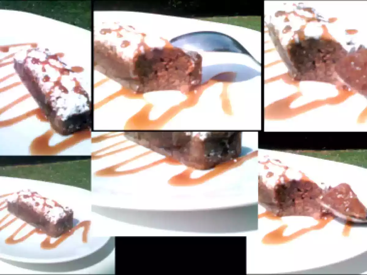 Pavé au chocolat au lait et coulis de caramel au beurre salé - photo 6