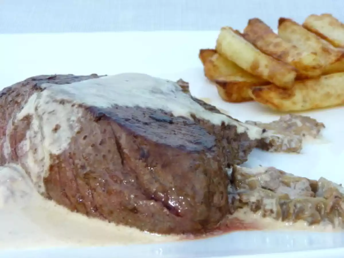 PAVE DE RUMSTEACK, SAUCE AUX MORILLES