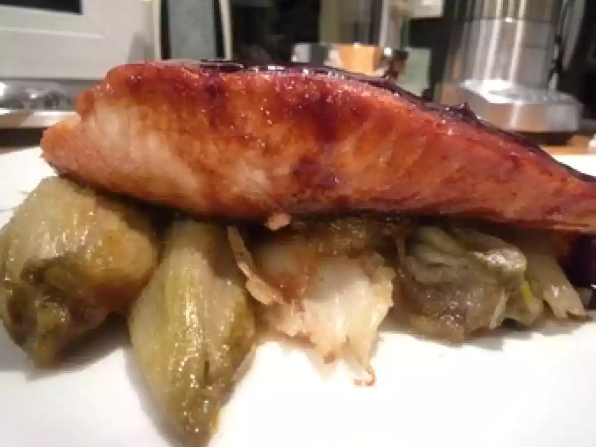 PAVE DE SAUMON CARAMELISE AU MIEL ET SOJA - photo 2