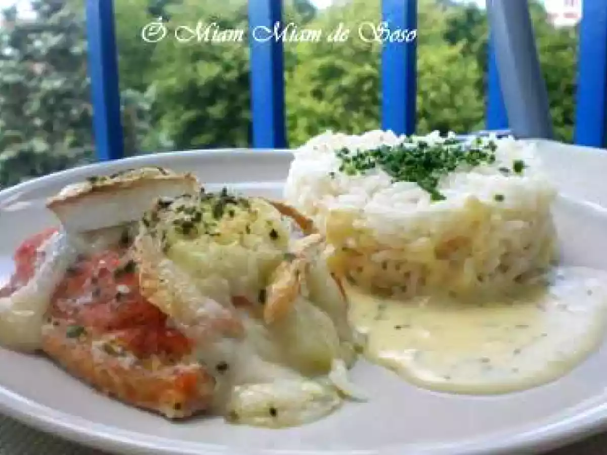 PAVé DE SAUMON EN CHEMISE CHèVRE MOUTARDE