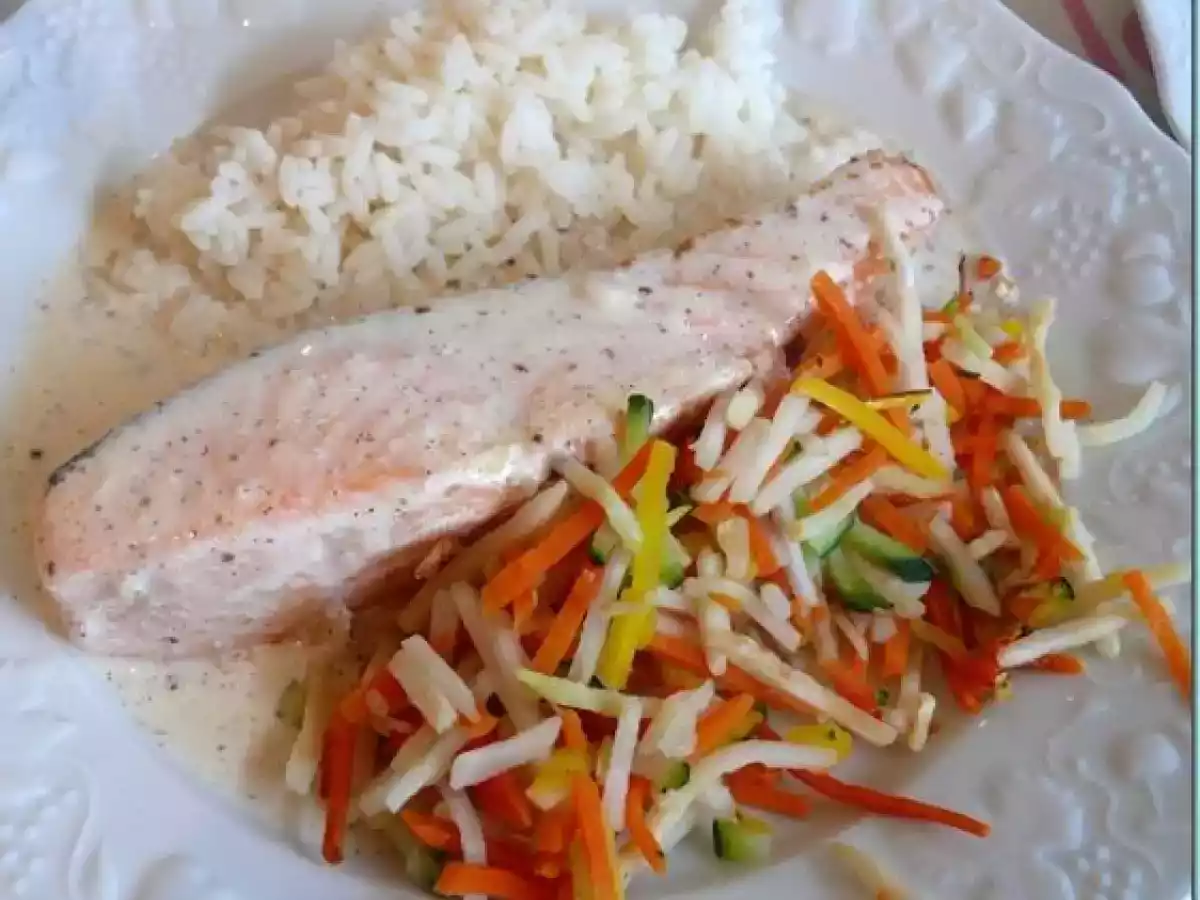 Pavé de saumon sauce à la vanille