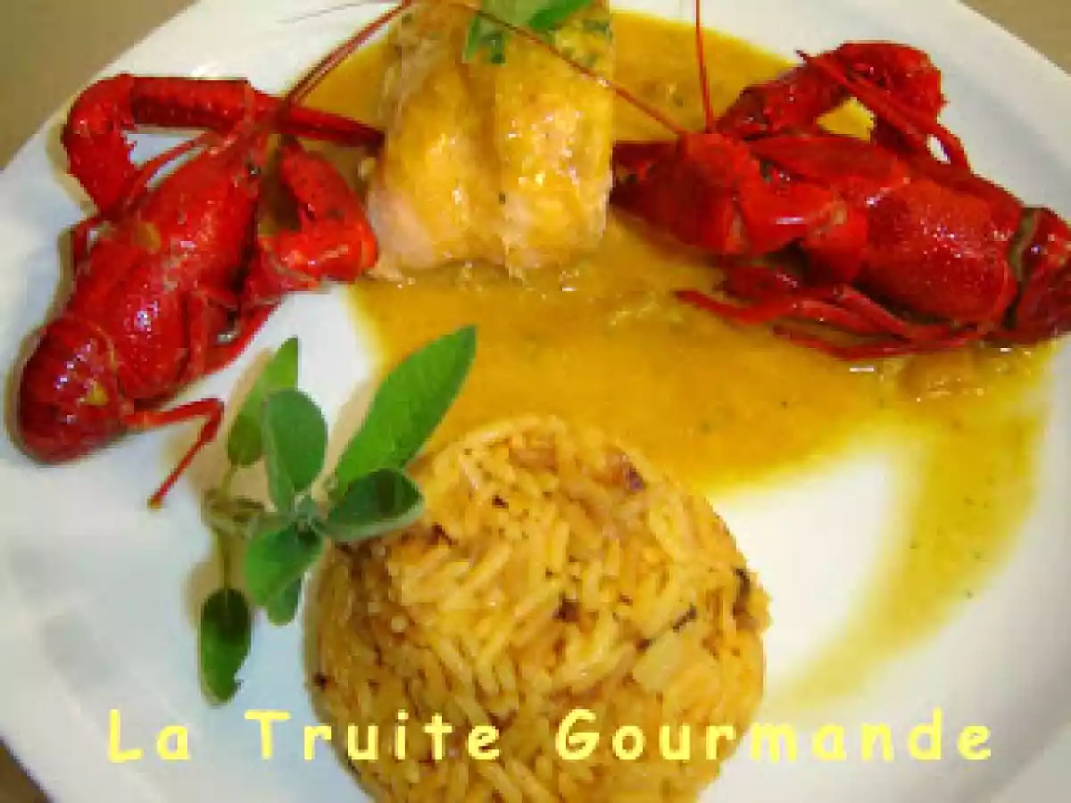 Pavé de truite aux écrevisses