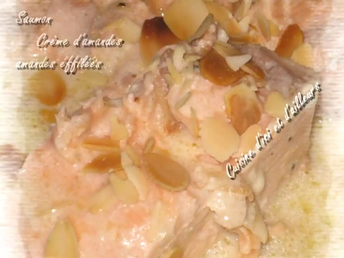 Pavés de saumon à la crème d'amandes