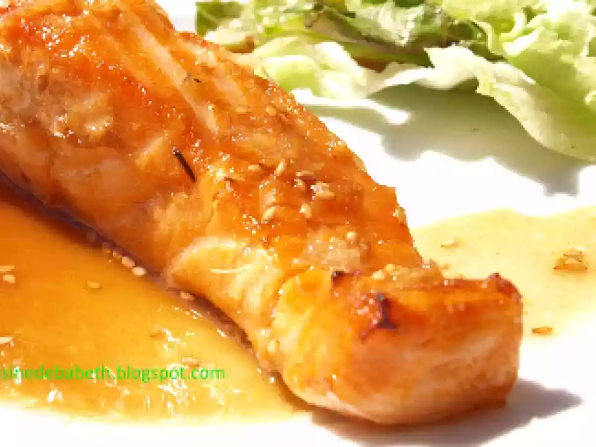 Pavés de saumon glacés à l'érable et gingembre