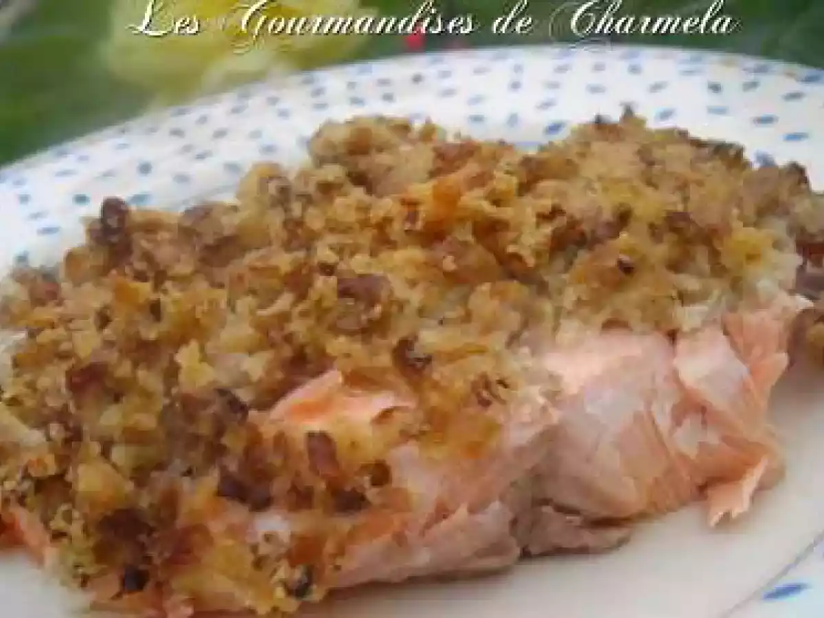 Pavés de saumon gratinés aux champignons