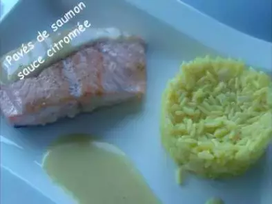 Pavés de saumon sauce citronnée