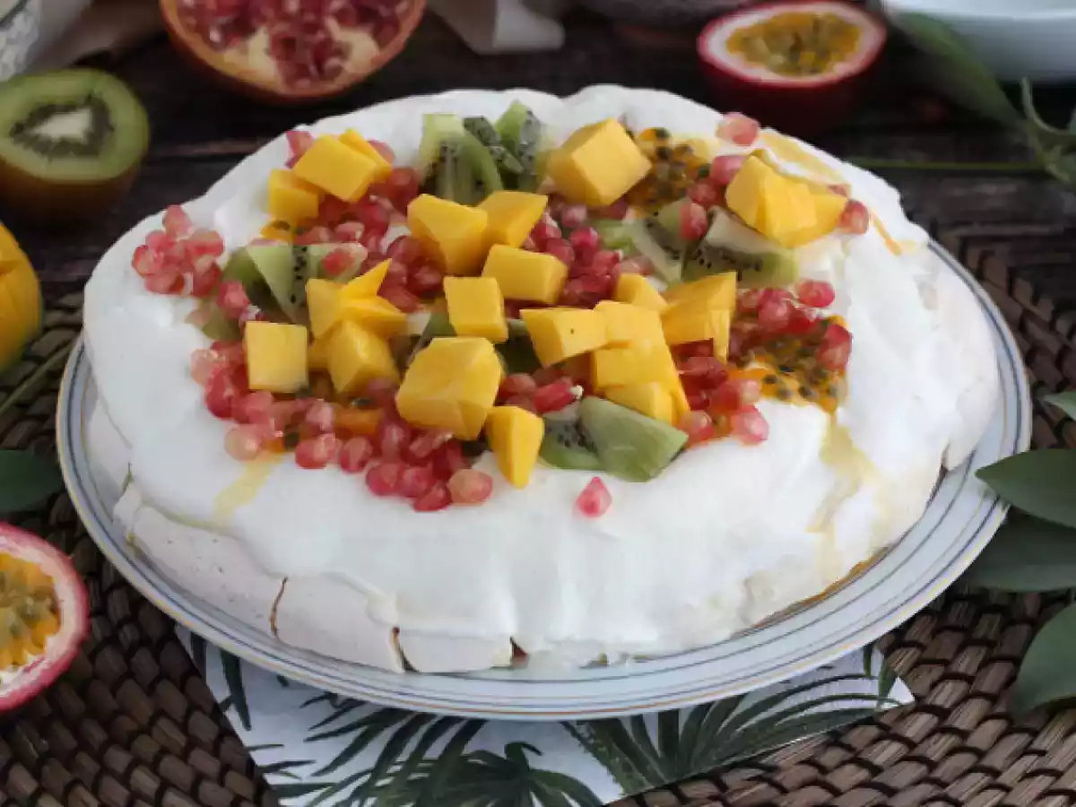 Pavlova aux fruits exotiques facile - photo 3