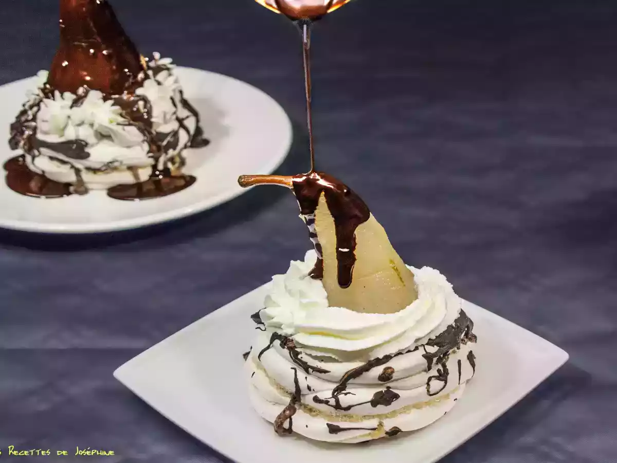 Pavlova poire chocolat