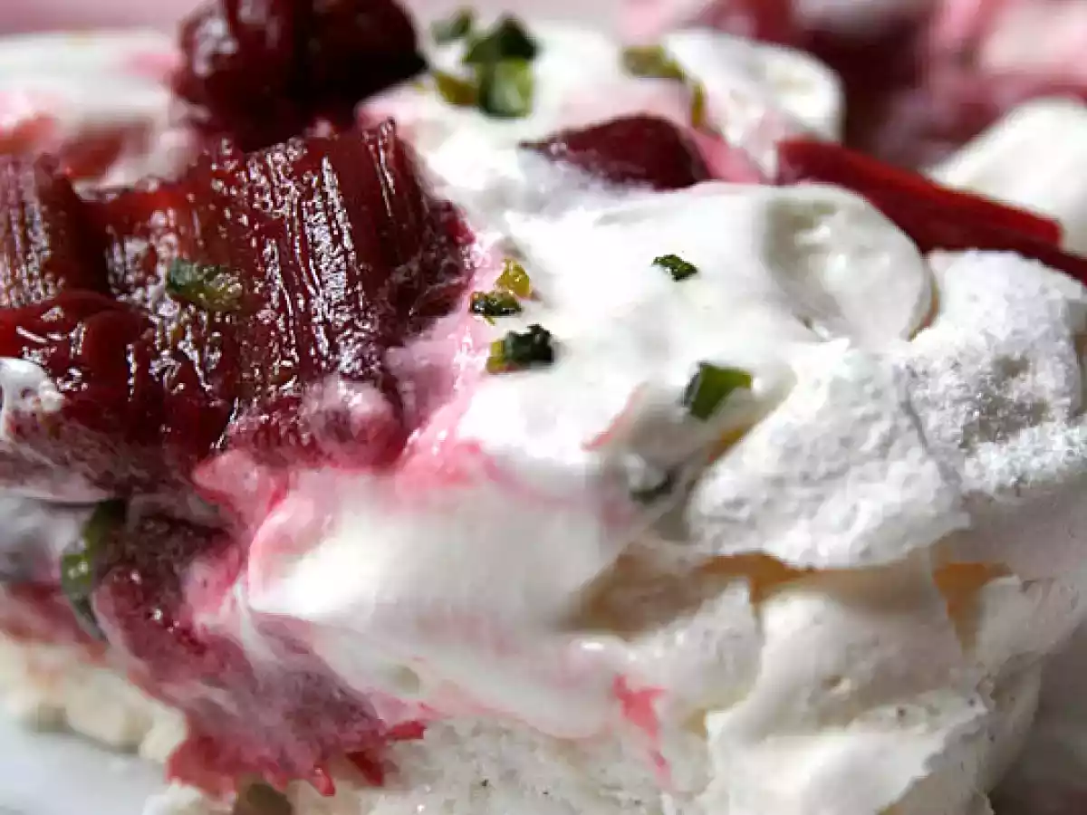 Pavlova Royale: Rhubarbe-Cerises, Crème Ivoire - photo 4