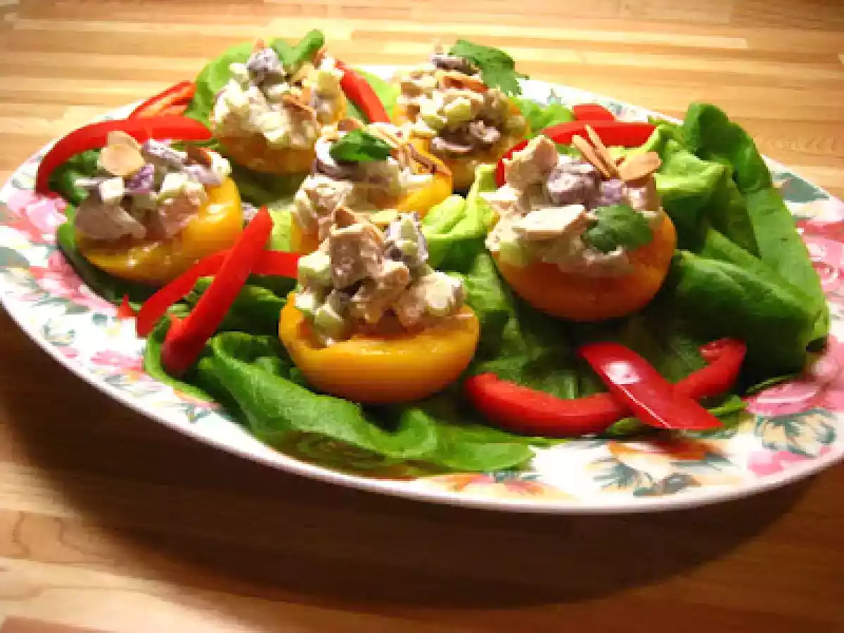 Pêches farcies au poulet - photo 2