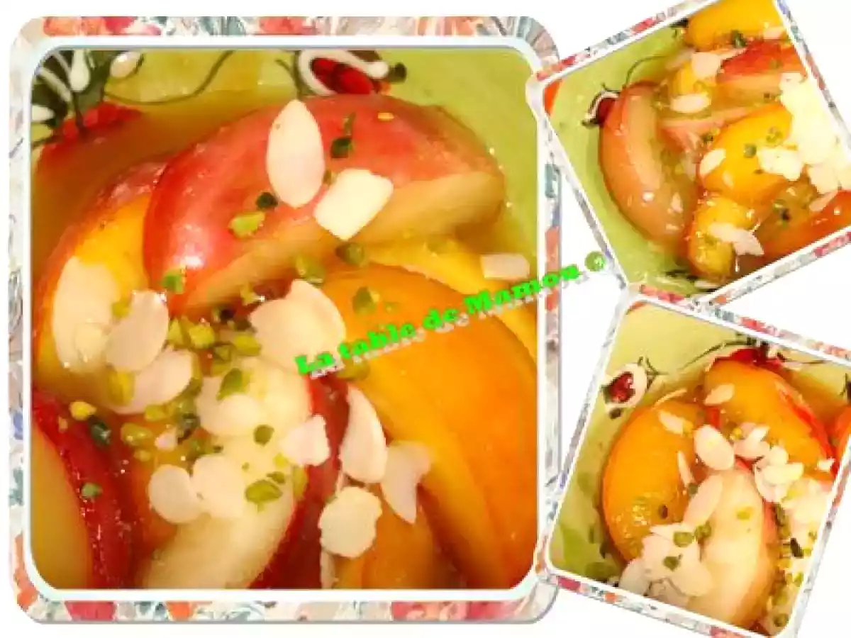 Pêches rôties au miel d'acacia