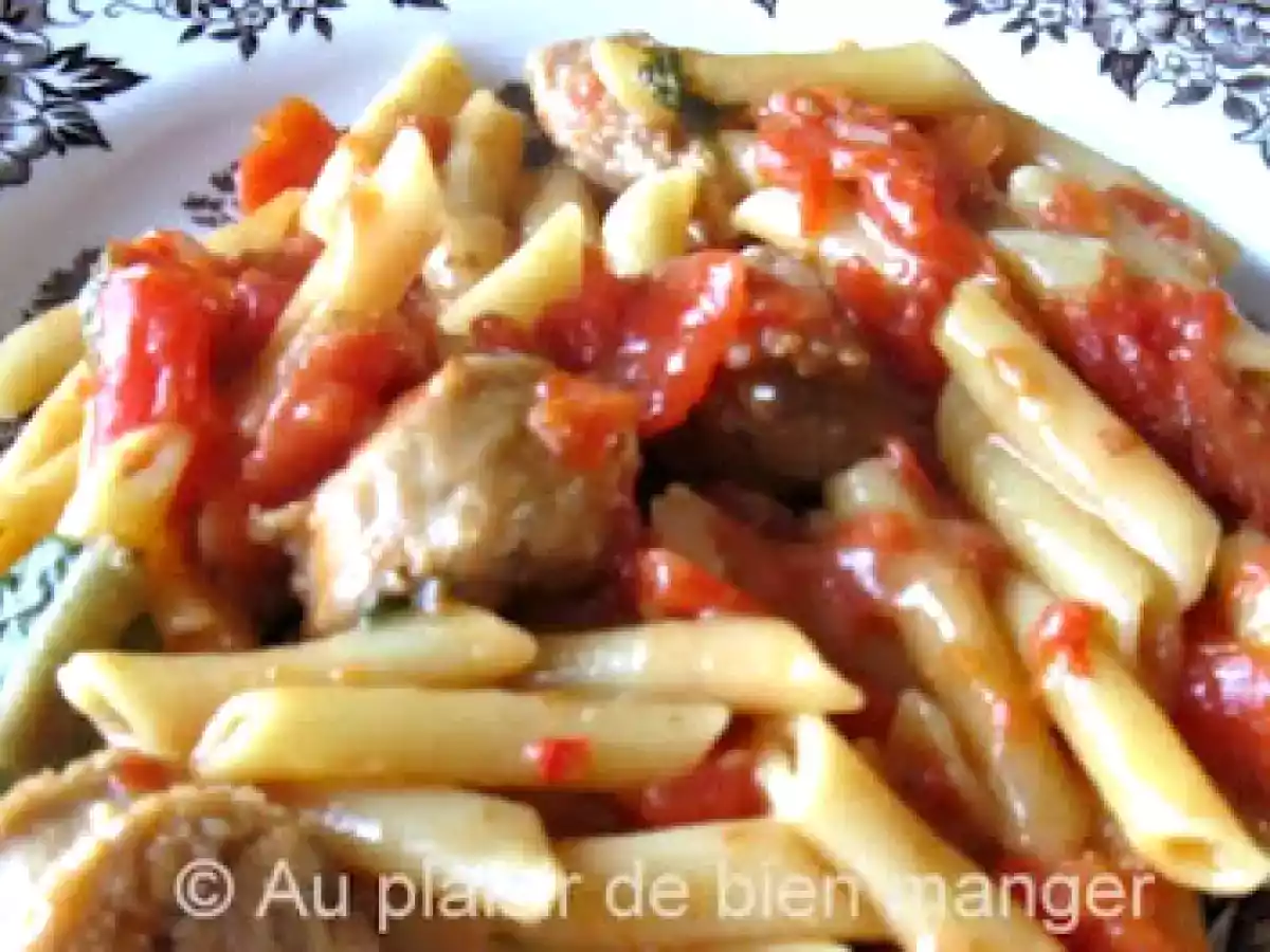 Penne à la saucisse italienne