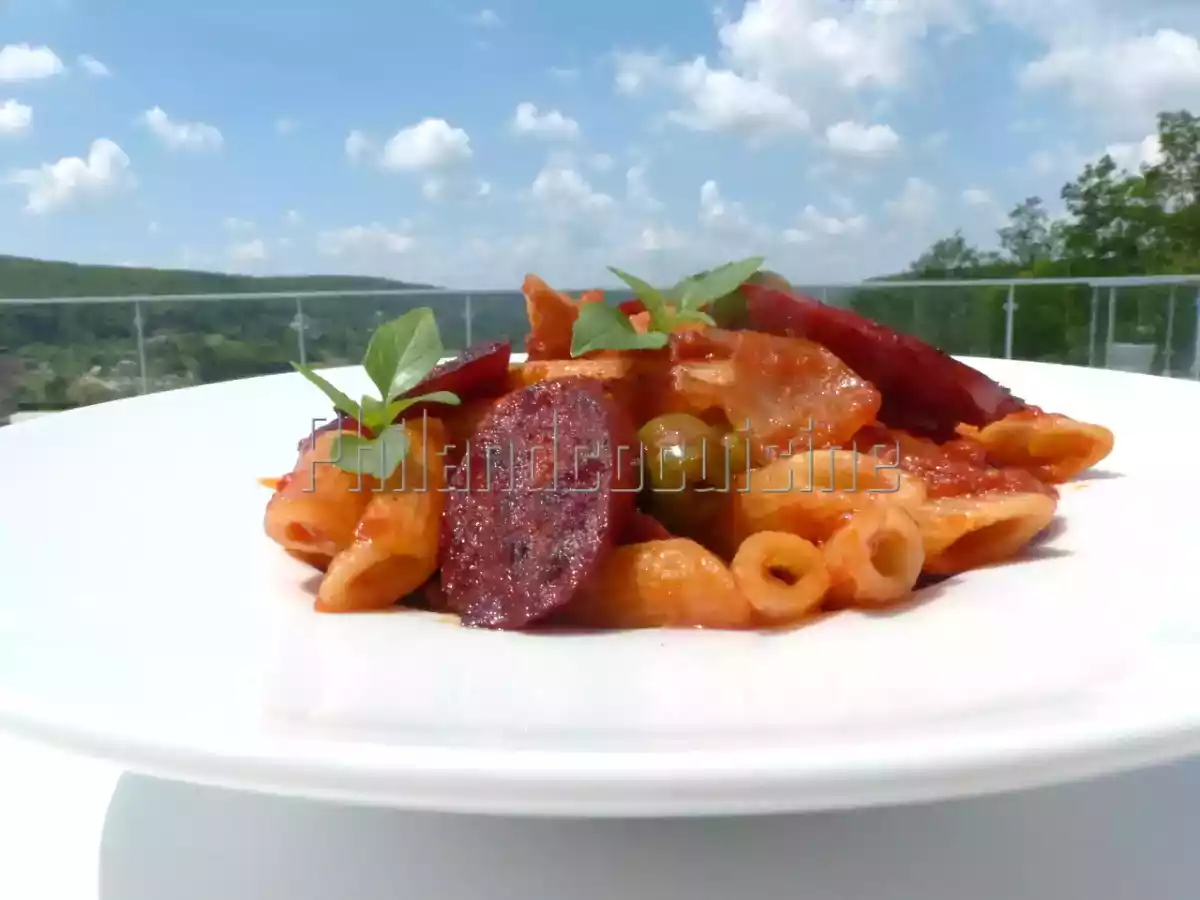 Penne au chorizo et aux olives - photo 2