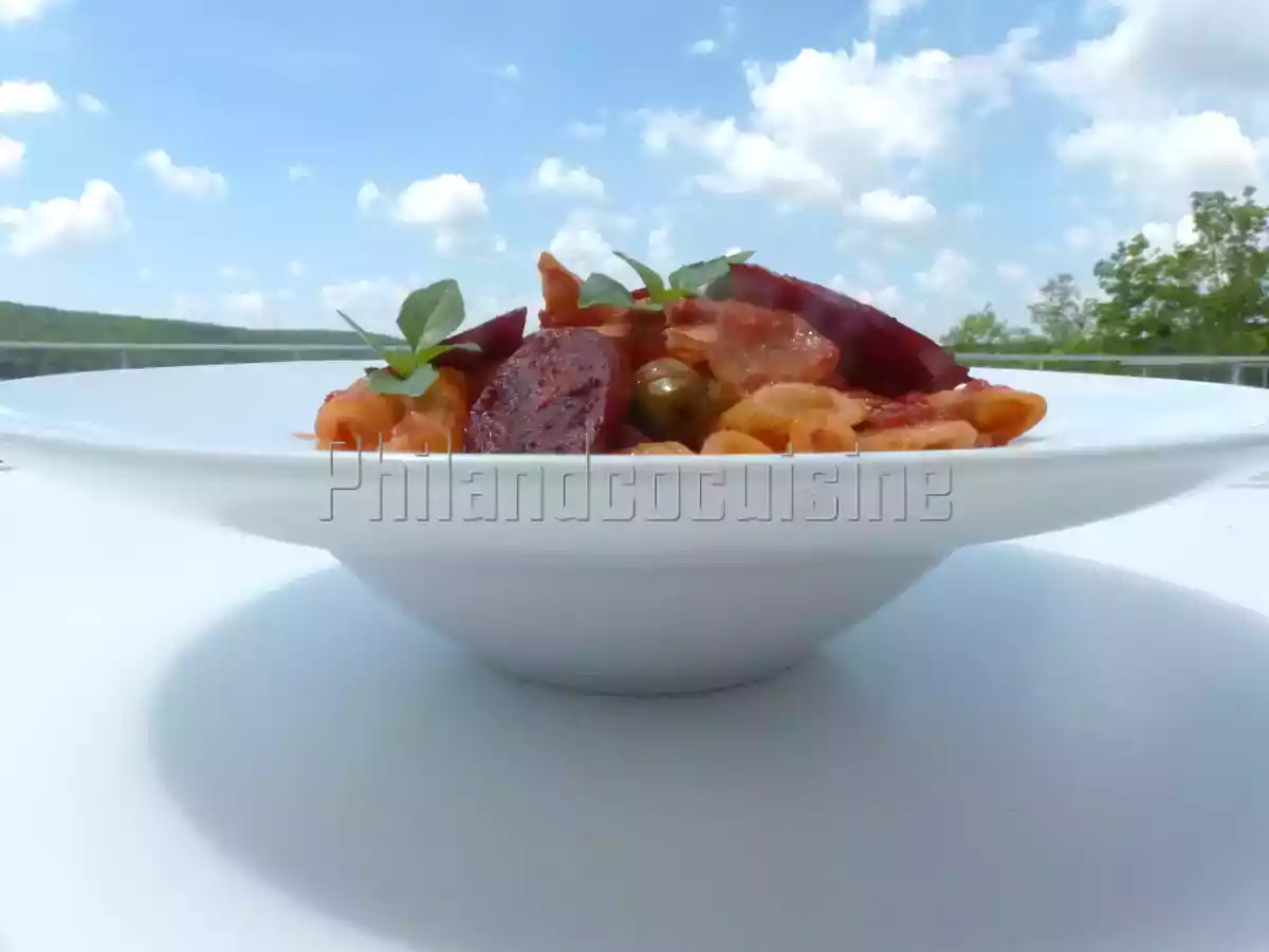 Penne au chorizo et aux olives - photo 3