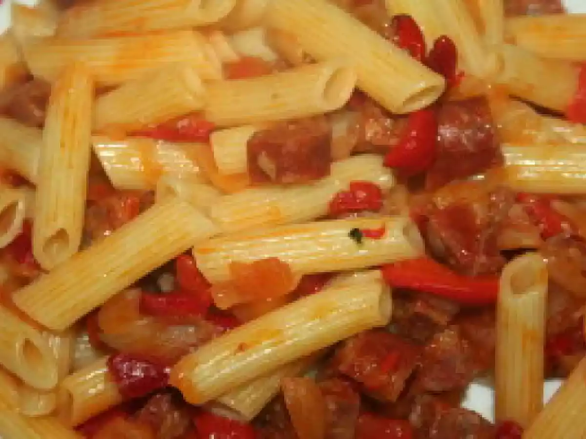Pennes au chorizo et aux poivrons - photo 2