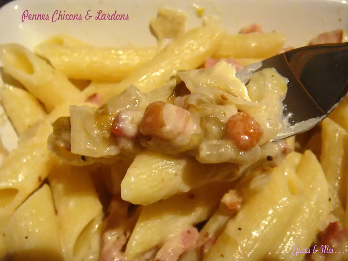 Pennes aux chicons & lardons - photo 2