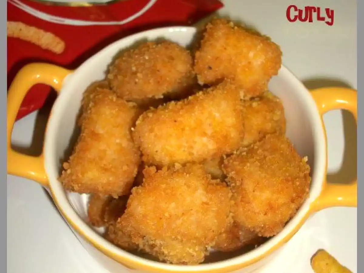 Pépites de poulet panées aux Curly