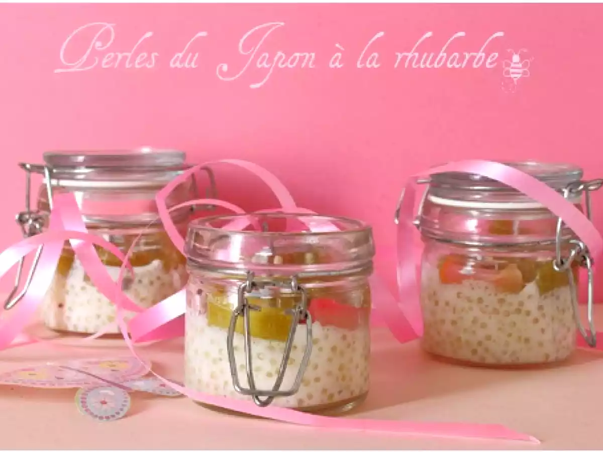 Perles de Japon à la rhubarbe