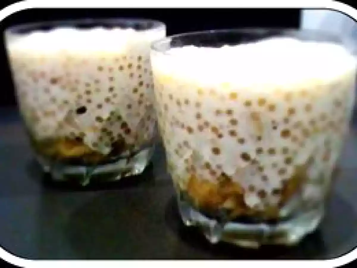 Perles du japon au lait de coco et aux bananes