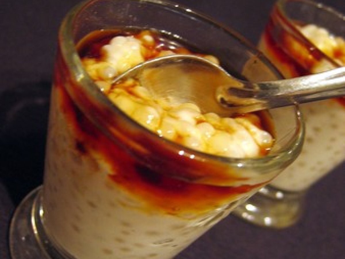 Recette de perles du japon au lait de coco et caramel