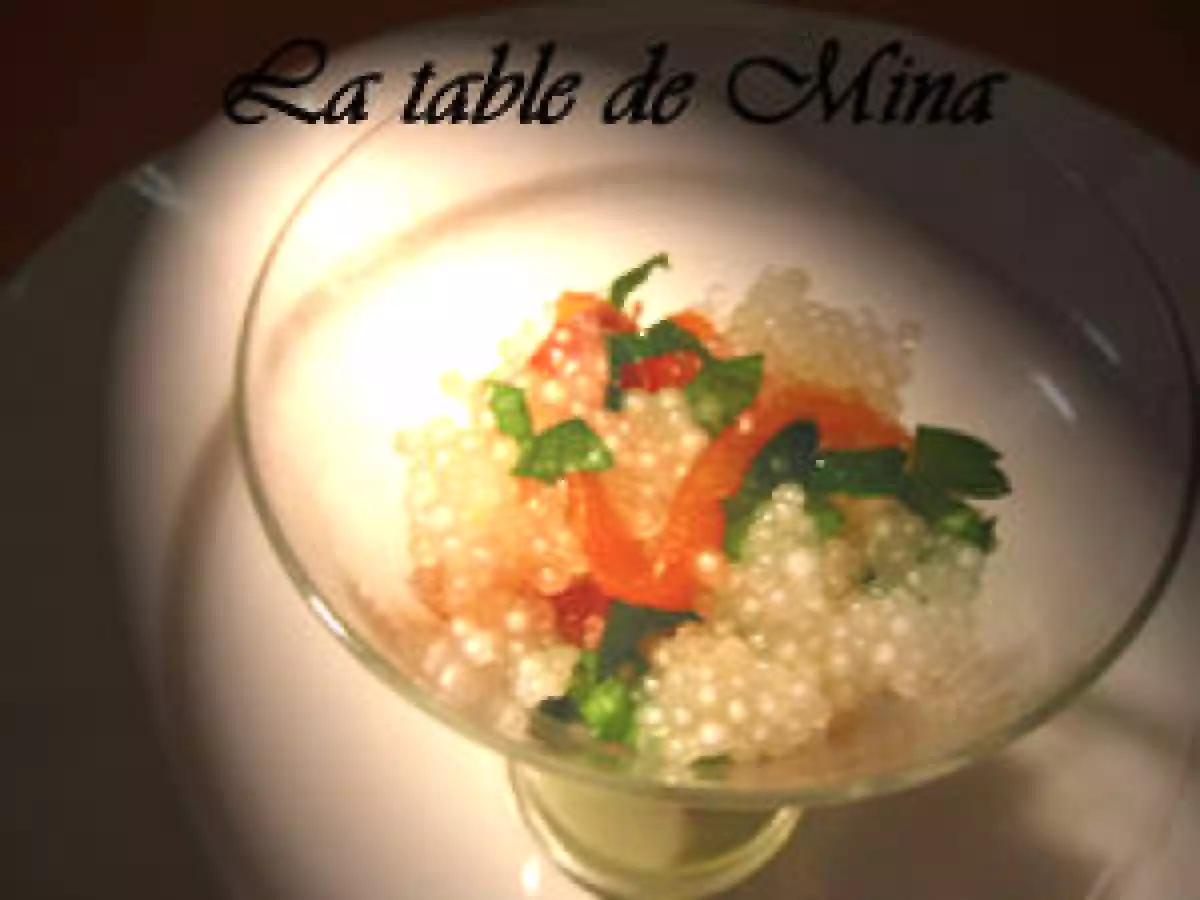 PERLES DU JAPON au saumon fumé et guacamole au cumin - photo 2