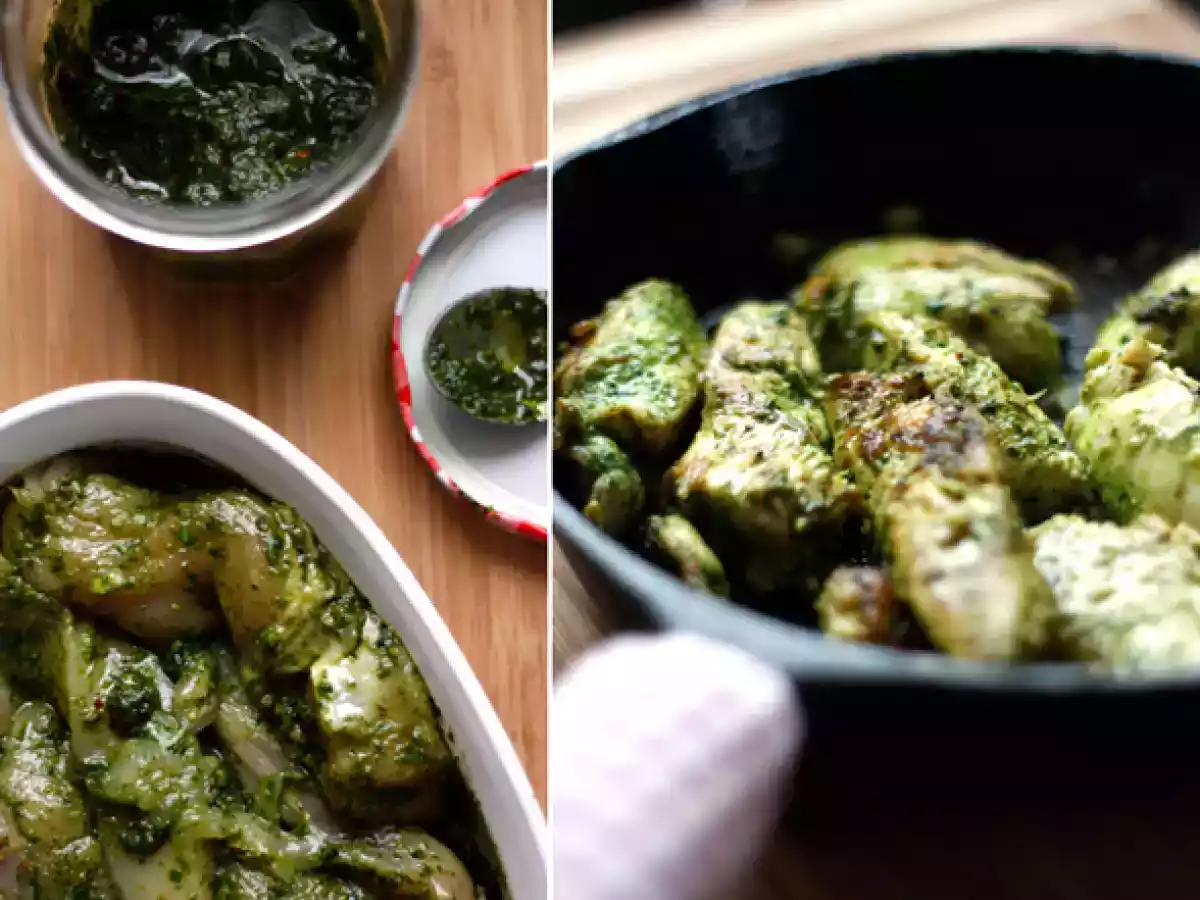 Pesto de coriandre piment et cardamone