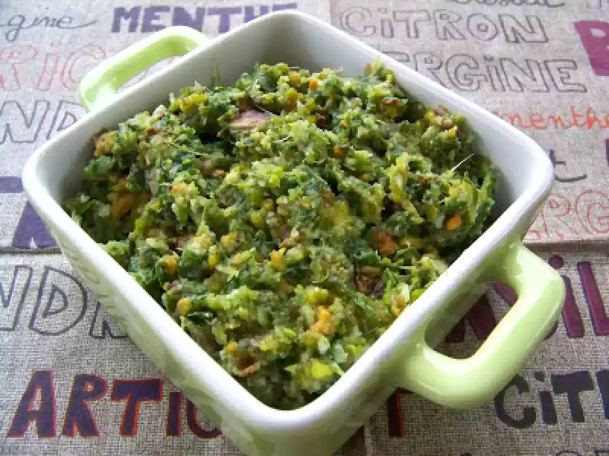 Pesto oseille, pistaches