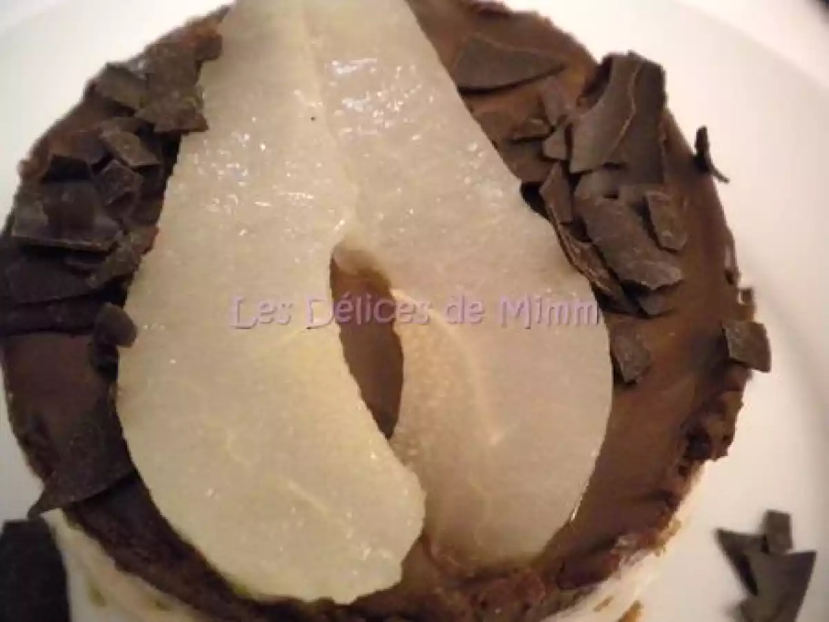 Petit bavarois poire, spéculoos et chocolat