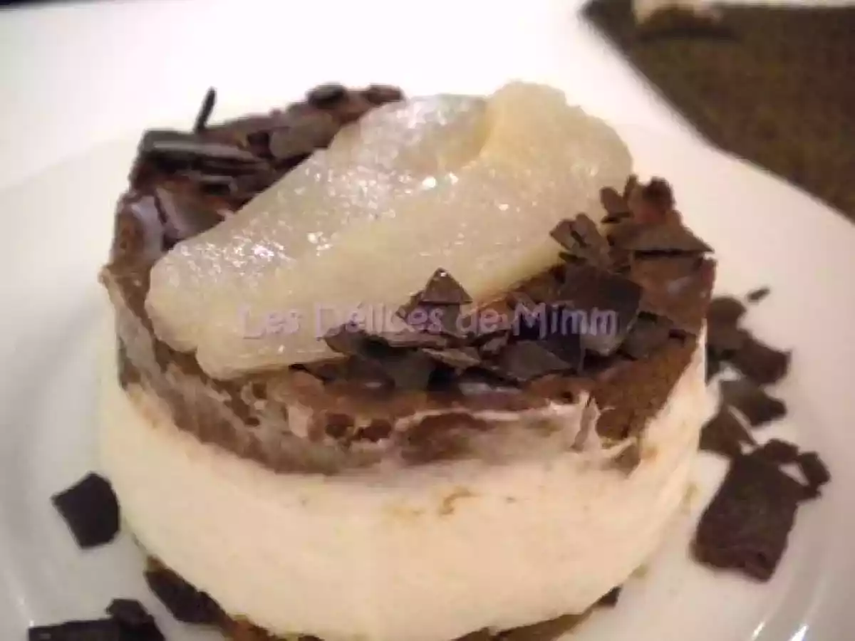 Petit bavarois poire, spéculoos et chocolat - photo 2