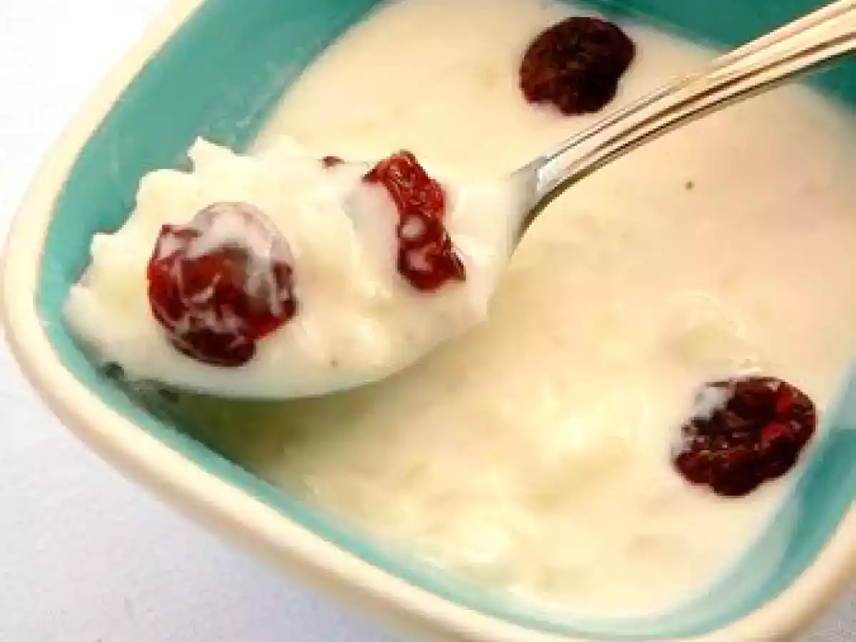 Petit-déjeuner minceur riz au lait à l'agar-agar et baies de Goji