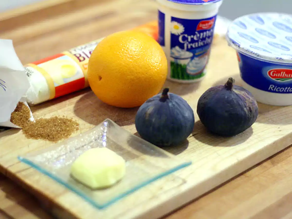 Petit feuilleté à la figue & crème de ricotta au sirop d'orange - photo 4