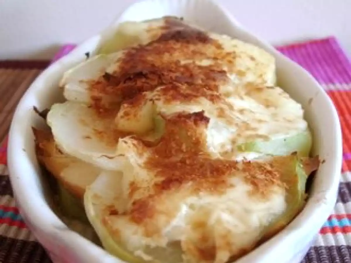 Petit gratin de chou-rave au tofu fumé