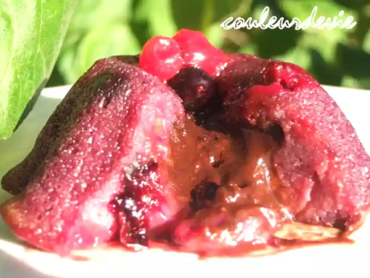 Petit moelleux aux fruits rouges, coeur coulant chocolat noir - photo 4