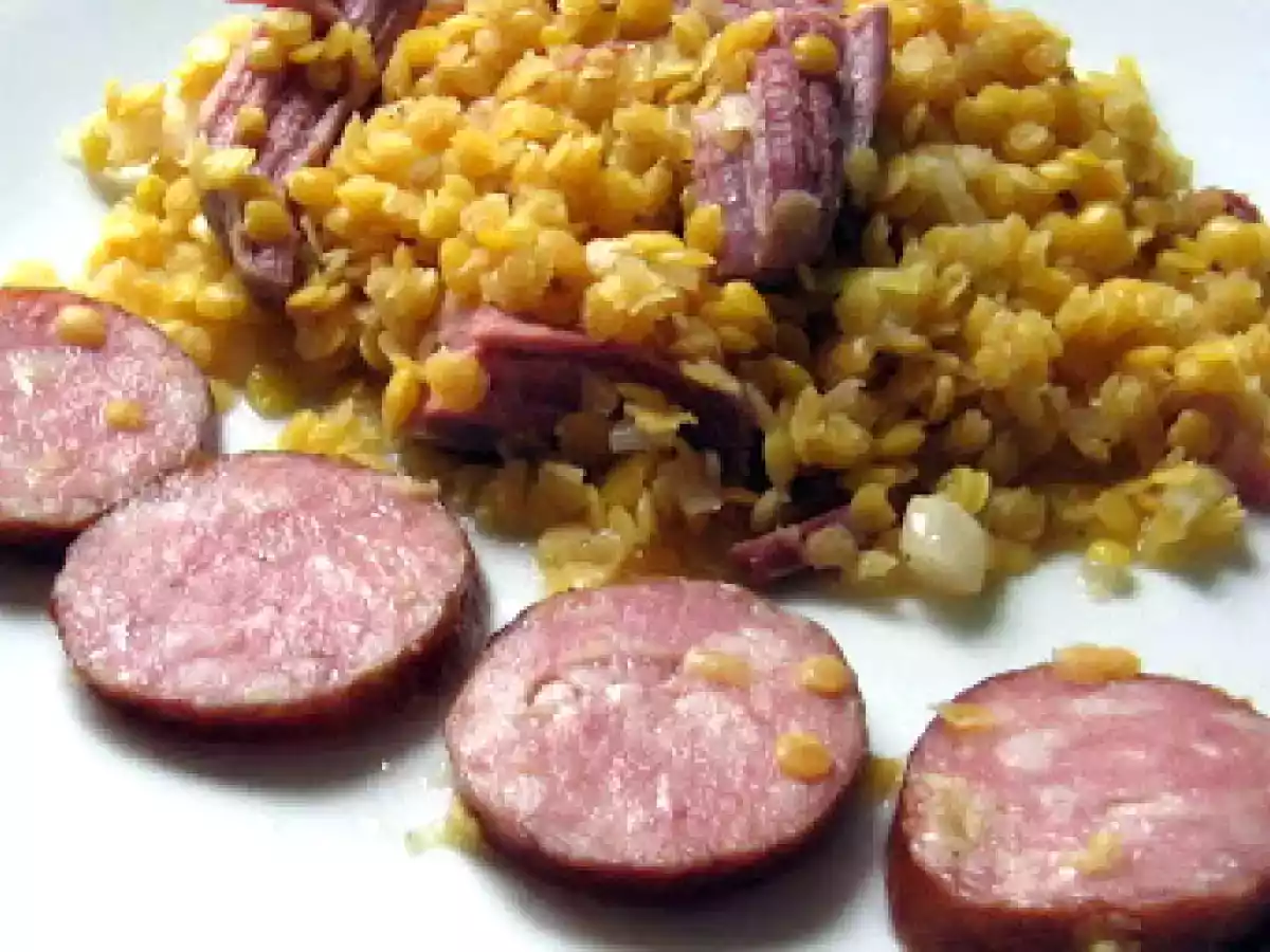 Petit salé aux lentilles blondes