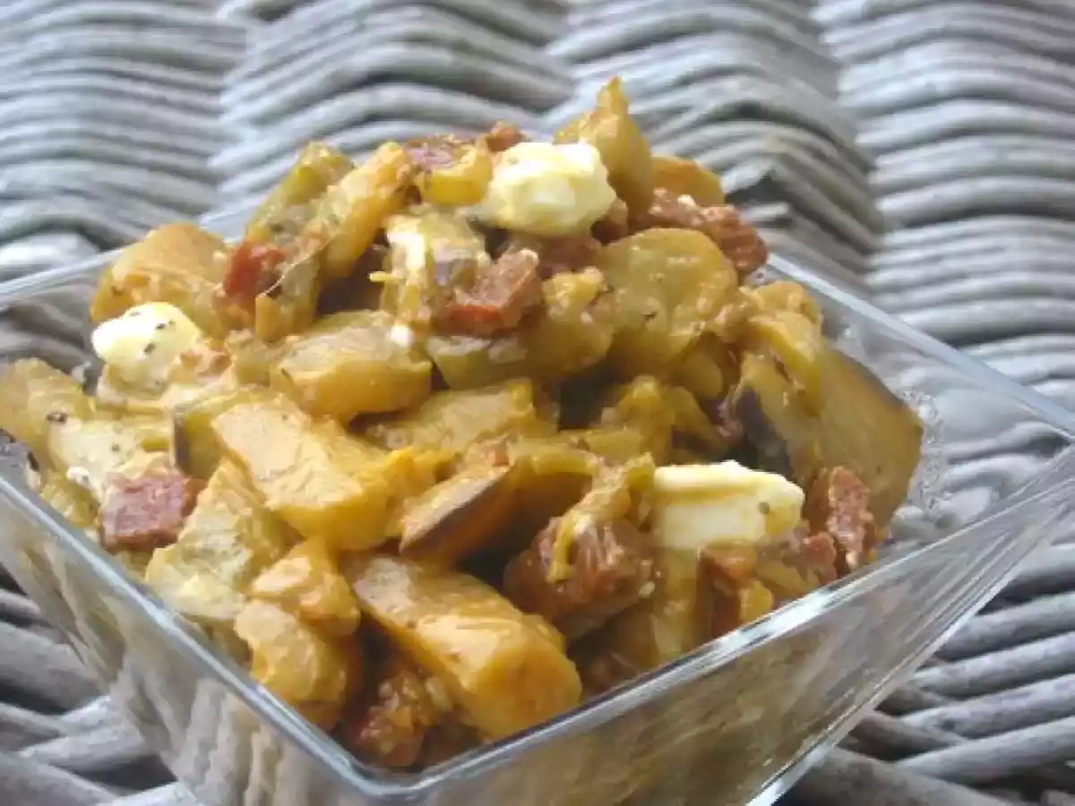 Petite cocotte d?aubergines à la feta et au chorizo - photo 2