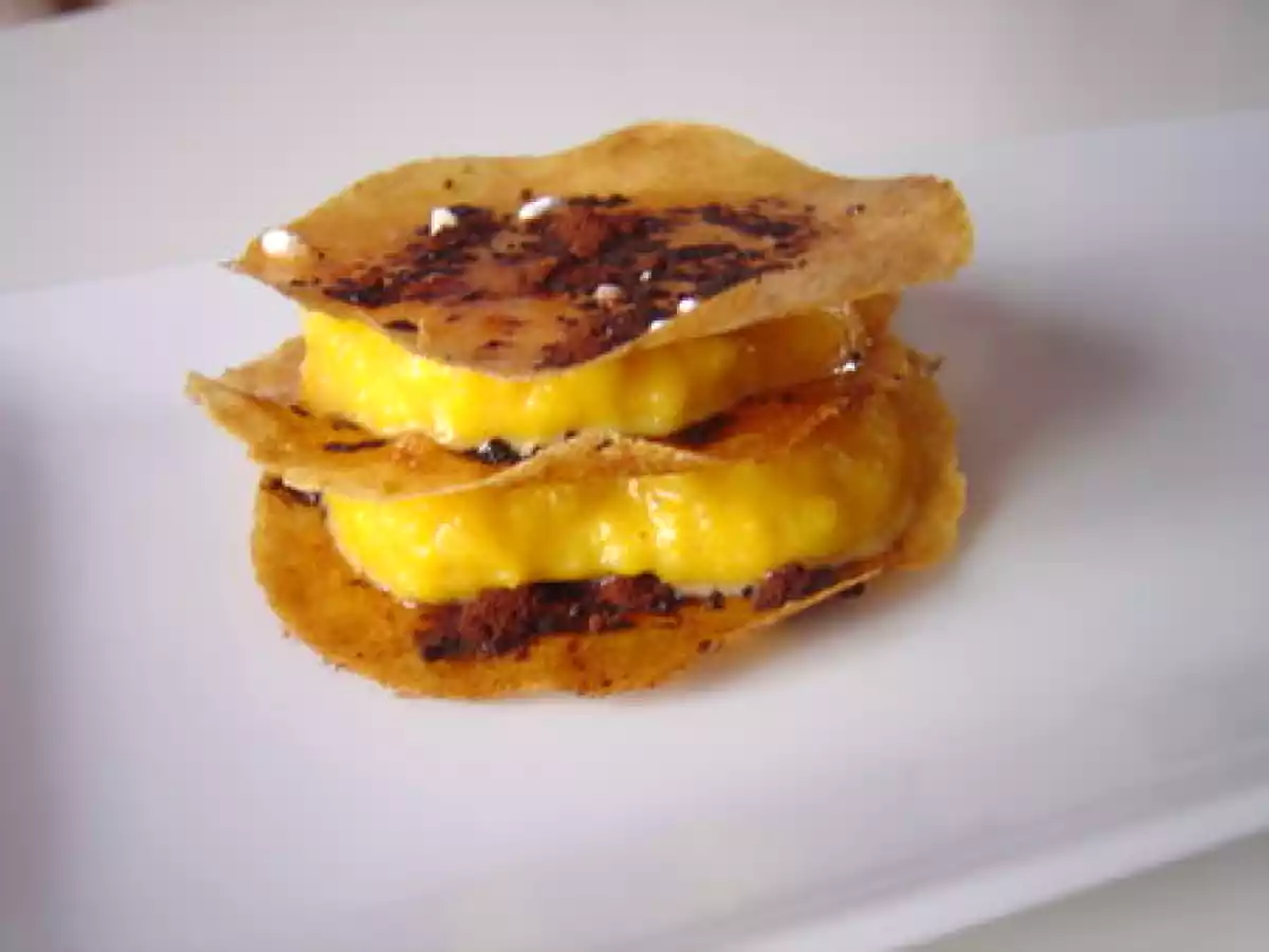 Petite déclinaison autour du potimarron: millefeuille de potimarron aux amandes