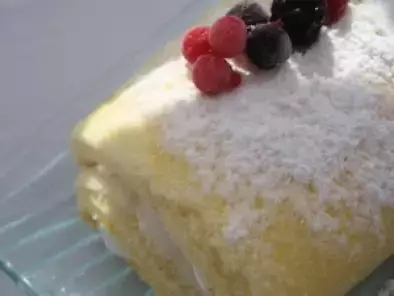 Petite merveille de gâteau roulé aux myrtilles, hypra top tendance!