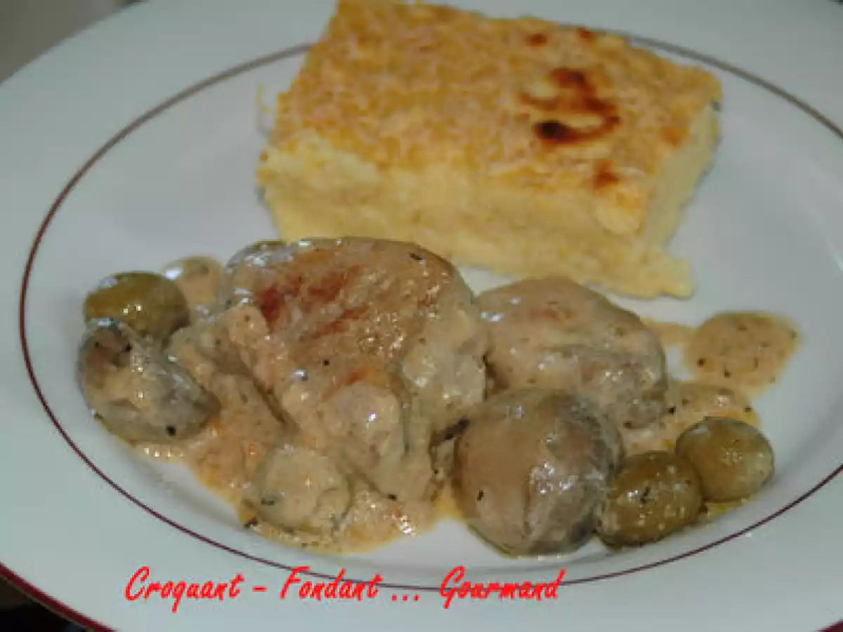 PETITE MIJOTÉE de PORC et son GRATIN de POLENTA
