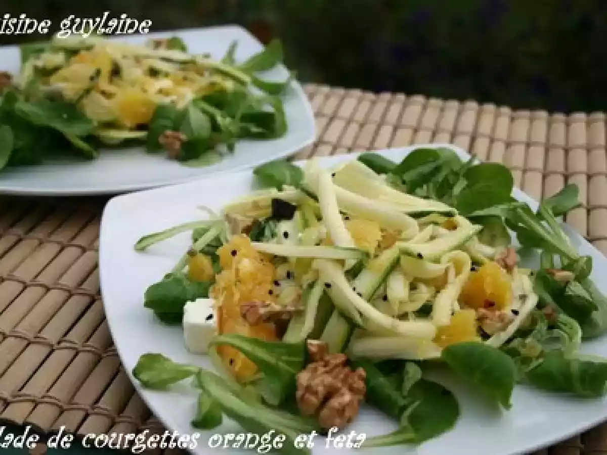Petite salade de courgettes orange et feta