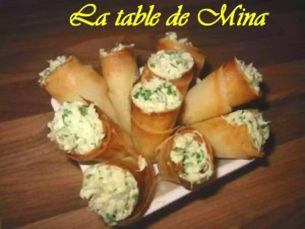 Petites bouchée, brick au crabe