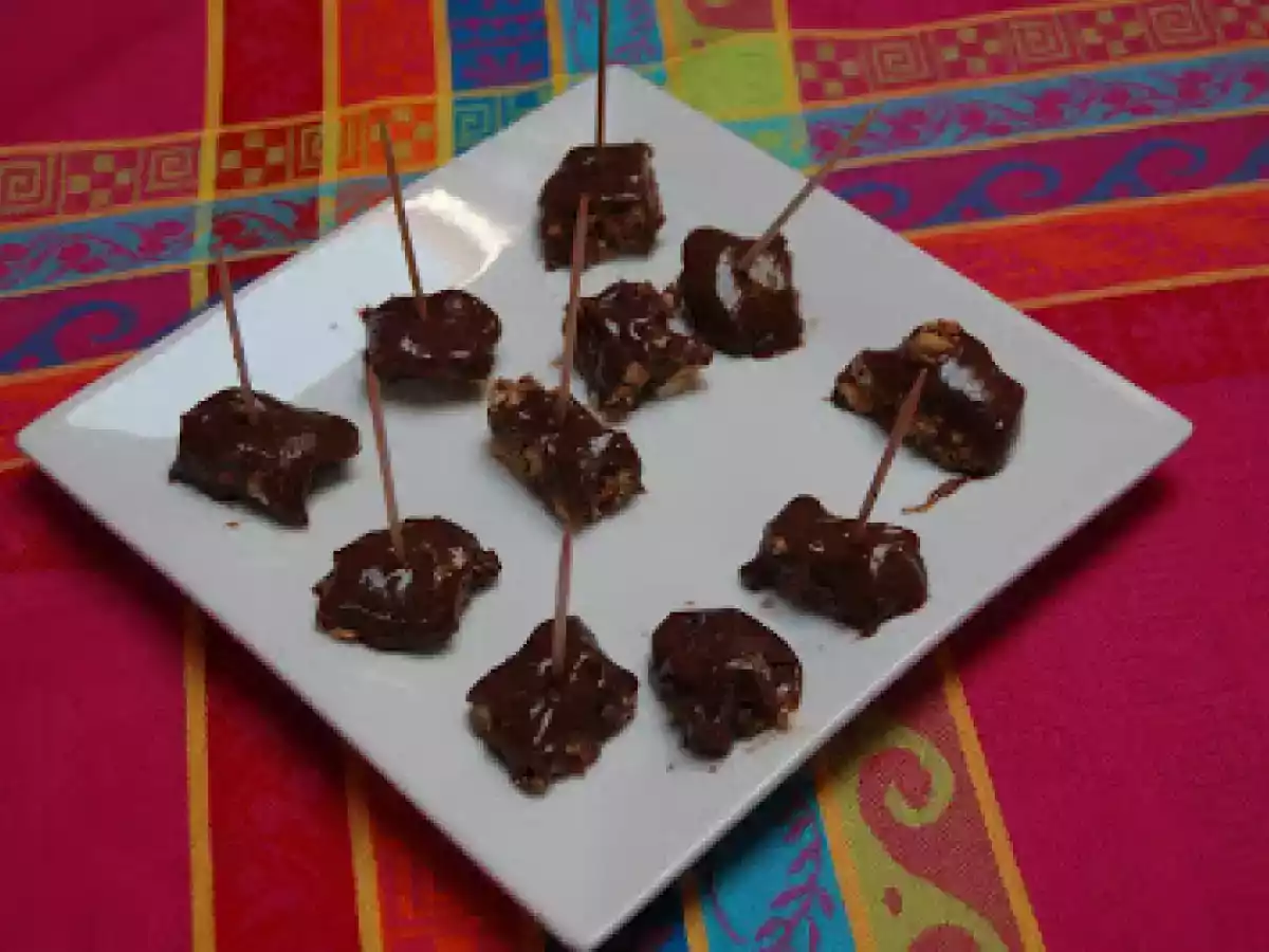 Petites bouchées chocolat crème de marron