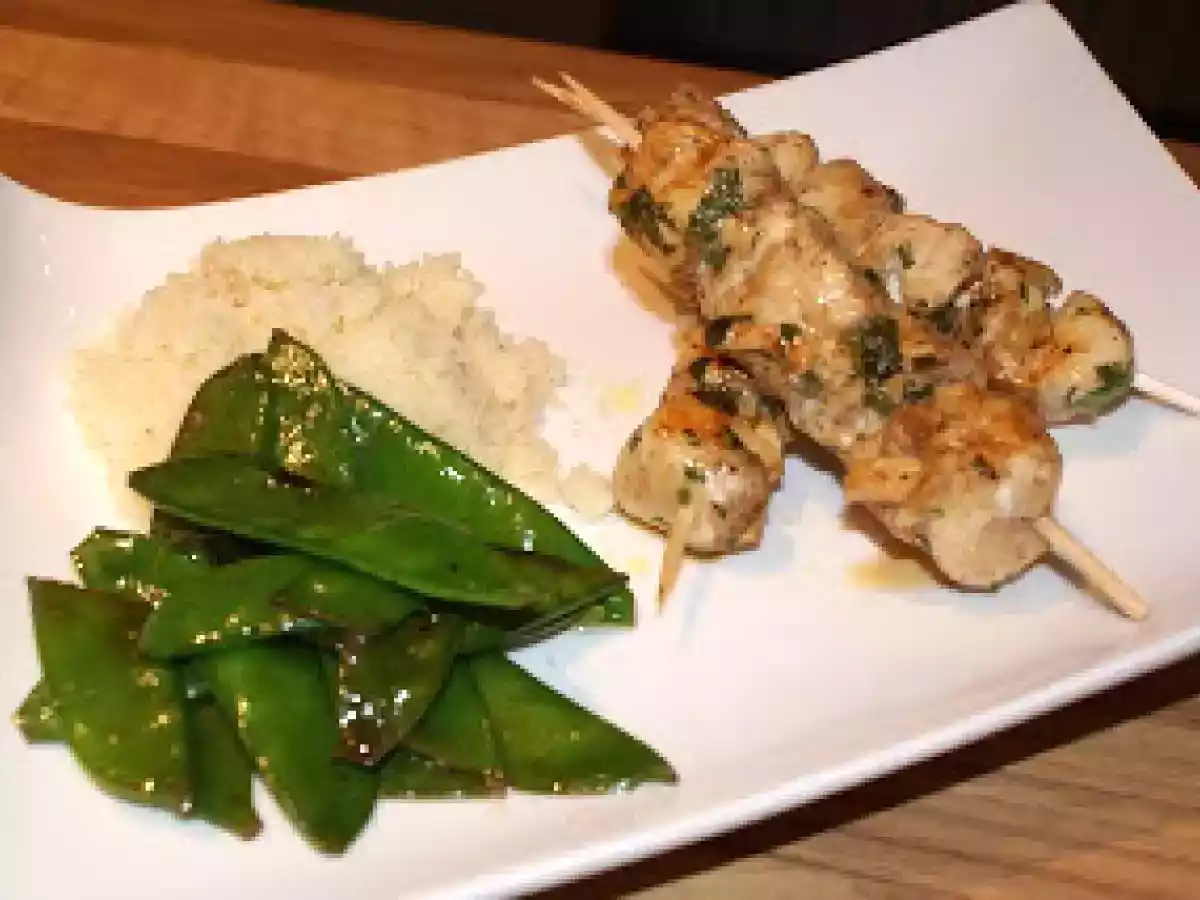 Petites Brochettes de Poulet marinées à l'Oriental
