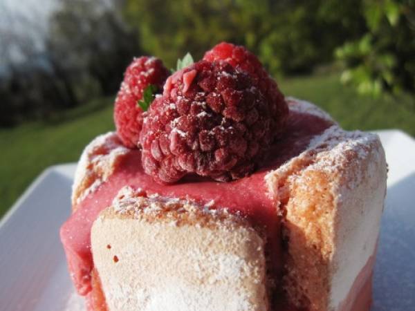 Petites charlottes à la framboise