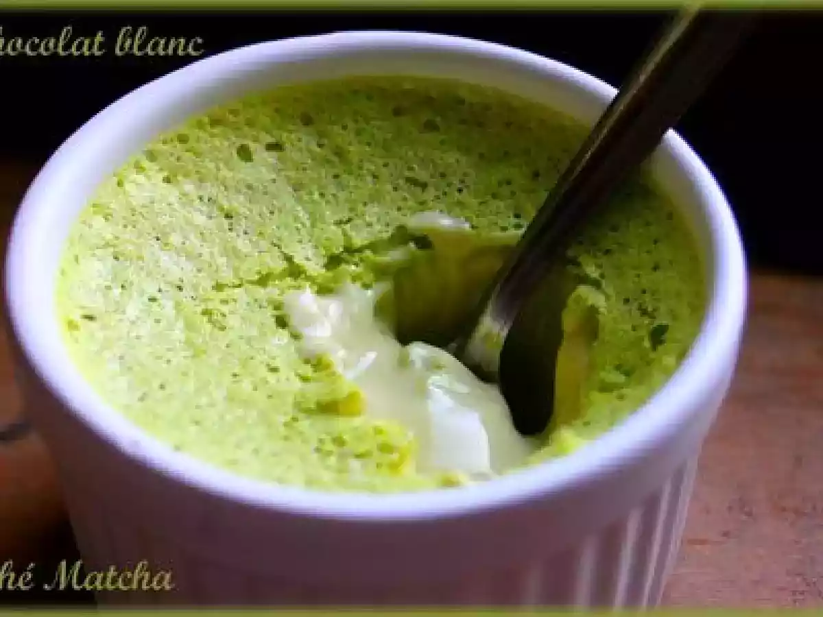 Petites crèmes chocolat blanc/thé Matcha - photo 2
